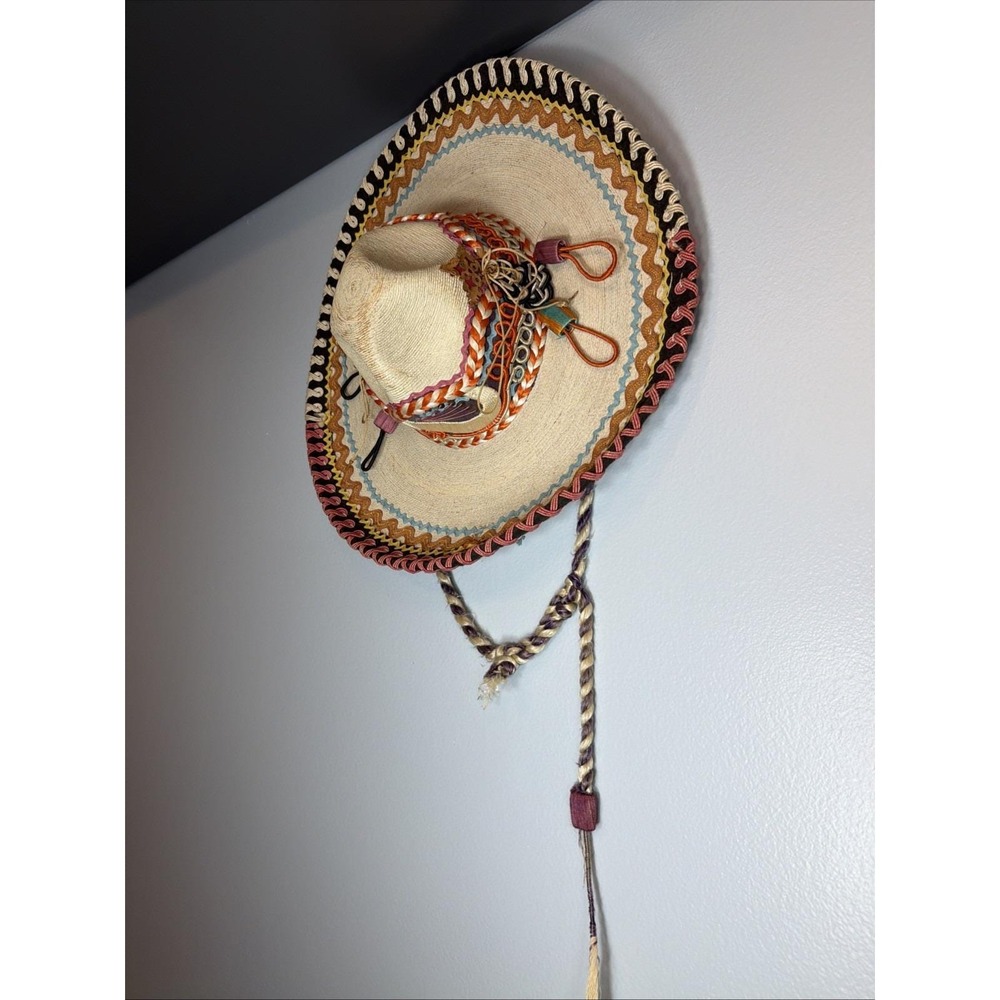 Vintage 1960s Casa Chavez Mexican Sombrero de Palma Rodolfo Chavez Sahuayo Decor - Picture 2 of 16
